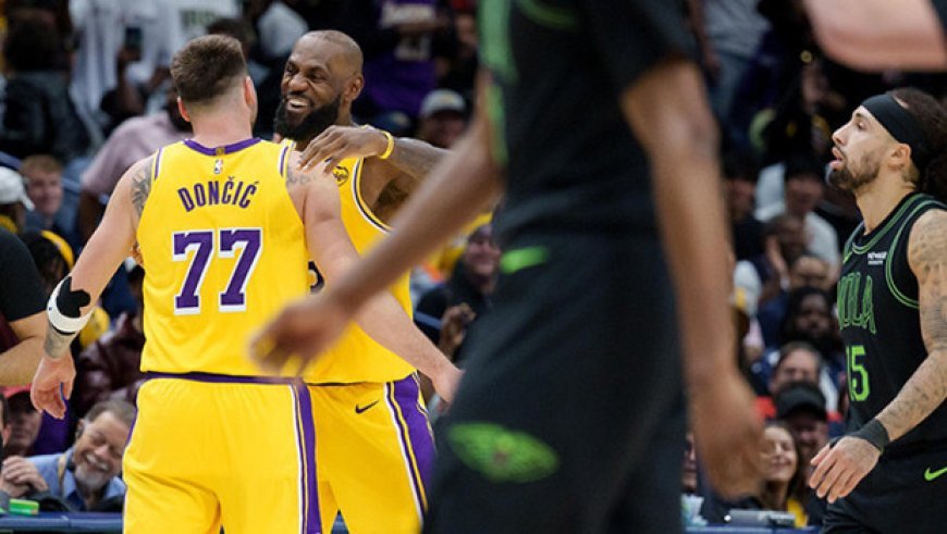 LeBron ile Doncic 30'ar sayı attı, Lakers deplasmanda kazandı