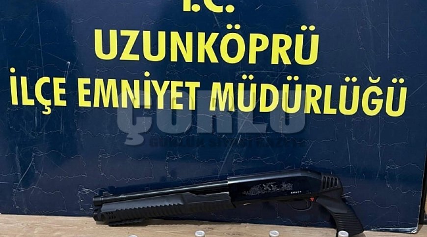 Uzunköprü’de ruhsatsız av tüfeği ele geçirildi