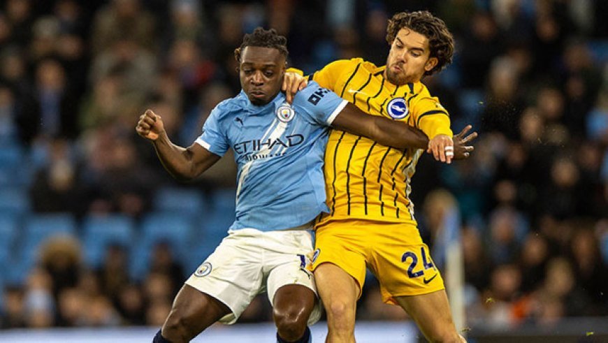 Manchester City 1-1 Brighton (İngiltere Premier Lig) Ferdi Kadıoğlu...