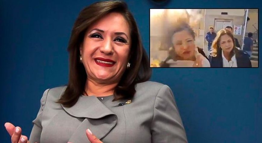 Basın toplantısında milletvekiline patlayıcı attılar! Dehşet anları kamerada: 'Bu açık bir mesaj'