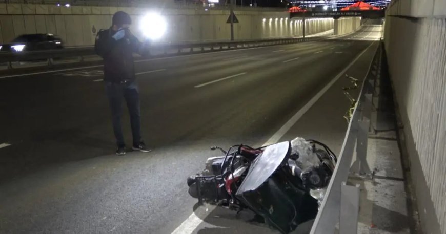 Trafikte makas faciası. Otomobilin çarptığı motokurye yaşamını yitirdi