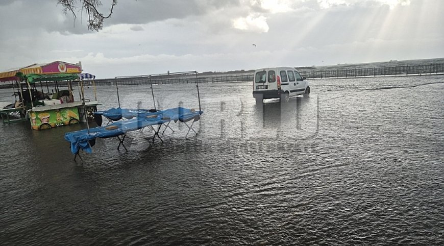 Lodos vurdu, Tekirdağ sahili suyla kaplandı