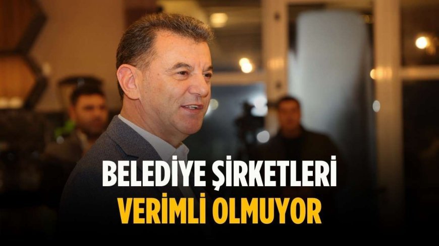 Başkan Çetin: Belediye şirketleri verimli olmuyor