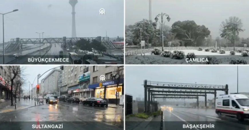 Kar yağışı Silivri'den giriş yaptı, İstanbul'a ulaştı! Okulların tatil edildiği İstanbul'da son durum