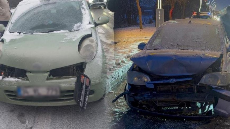 Edirne'de kar yağışı zincirleme kazaya neden oldu: 9 araç birbirine girdi