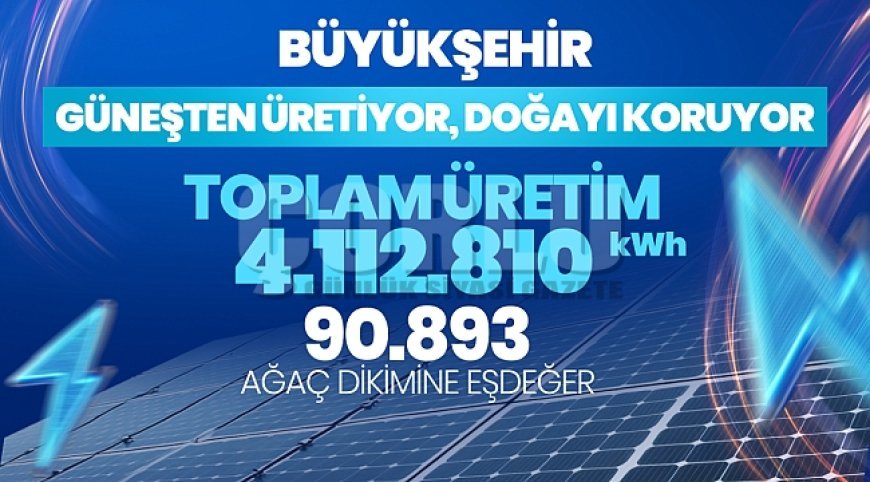 BÜYÜKŞEHİR GÜNEŞTEN ÜRETİYOR, DOĞAYI KORUYOR