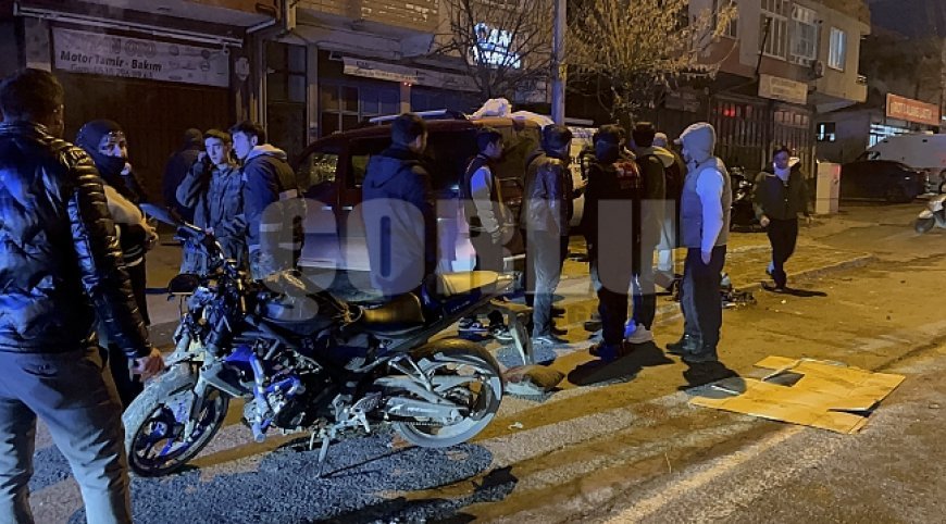 Çorlu'da 2 kişinin yaralandığı feci kaza kamerada