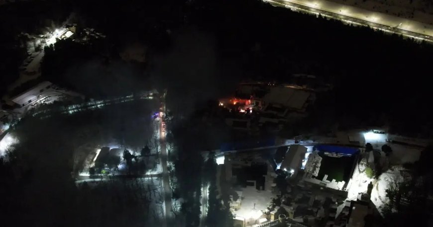 TRT film platosunda yangın