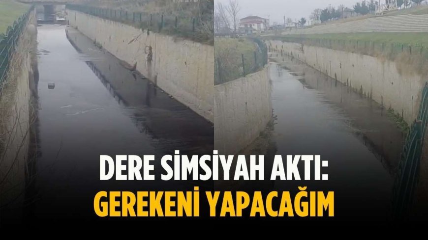 Dere simsiyah aktı: Gerekeni yapacağım