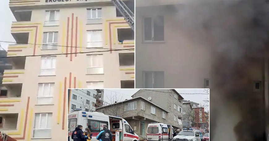 Sultanbeyli'de 5 katlı binada yangın. 12 kişi kurtarıldı