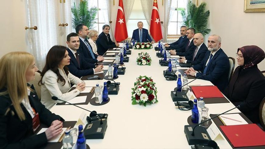 Cumhurbaşkanı Erdoğan, Balkan Barış Platformu temsilcisi ülkelerin bakanlarını kabul etti