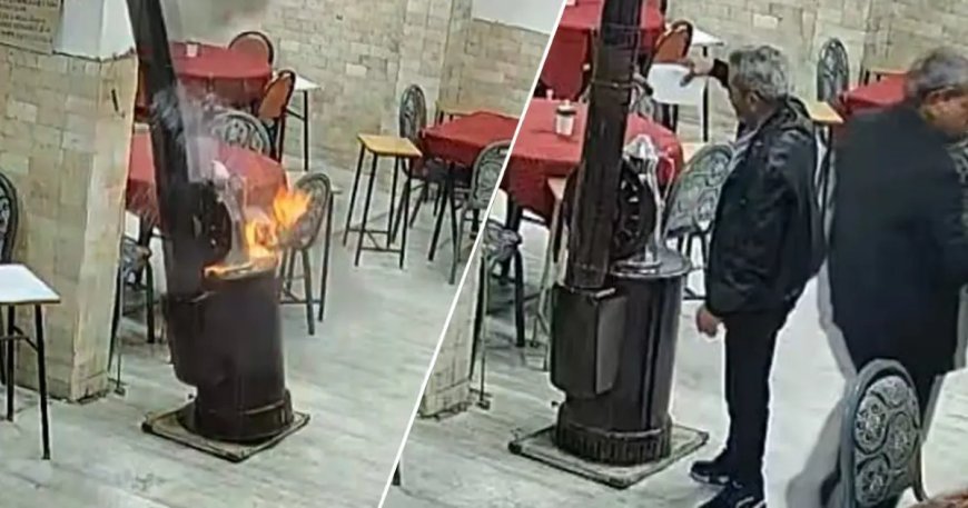 Güzel koksun diye sobaya kolonya döktü. Kıraathane savaş alanına döndü