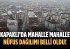 Kapaklı’da mahalle mahalle nüfus dağılımı belli oldu!
