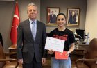 Genç sporcuya gurur veren ödül