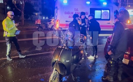 Çorlu'da çukura dalan motosikletli yaralandı