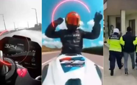 Otobanda 324 kilometre hıza ceza