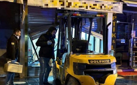 Kayseri'de kuyumcuda forkliftli soygun