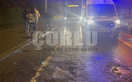 Çorlu'da çukura giren motosikletli genç yaralandı