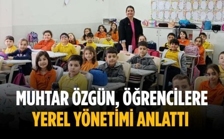 Muhtar Özgün, öğrencilere yerel yönetimi anlattı