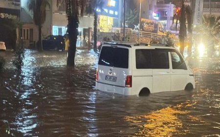 Bodrum ve Milas'ta şiddetli yağışlar okulları tatil etti