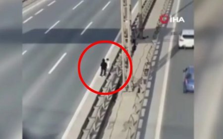 TEM Otoyolu'nda çocukların tehlikeli yolculuğu