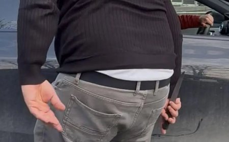 Trafikte dehşet. Minibüs şoförü bıçak çekti, tutuklandı