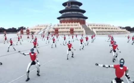 İnsansı robotlardan Kung Fu şovu
