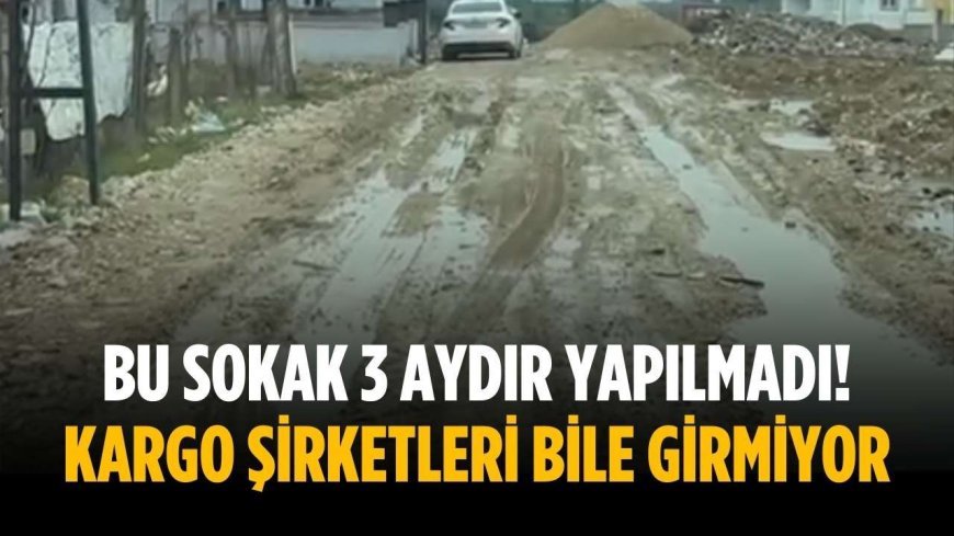 Bu sokak 3 aydır yapılmadı! Kargo şirketleri bile girmiyor