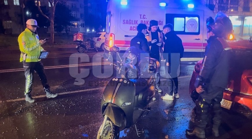 Çorlu'da çukura dalan motosikletli yaralandı