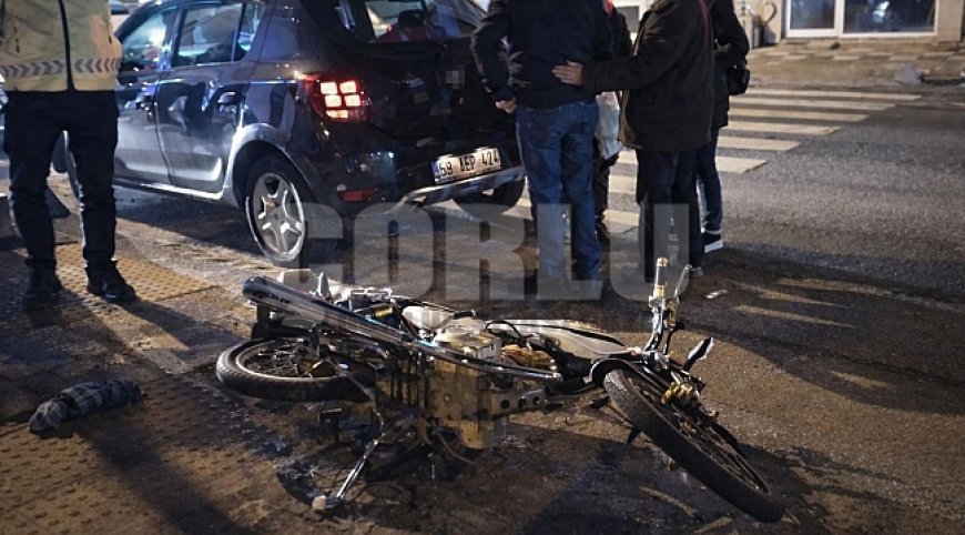 Muratlı’da motosiklet kazası: 1 yaralı