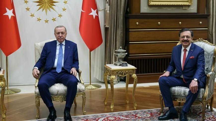 Cumhurbaşkanı Erdoğan TOBB Başkanı Hisarcıklıoğlu'nu kabul etti