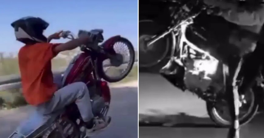 Akrobatik hareketler yapan motosikletçi 77 bin lira ceza yedi