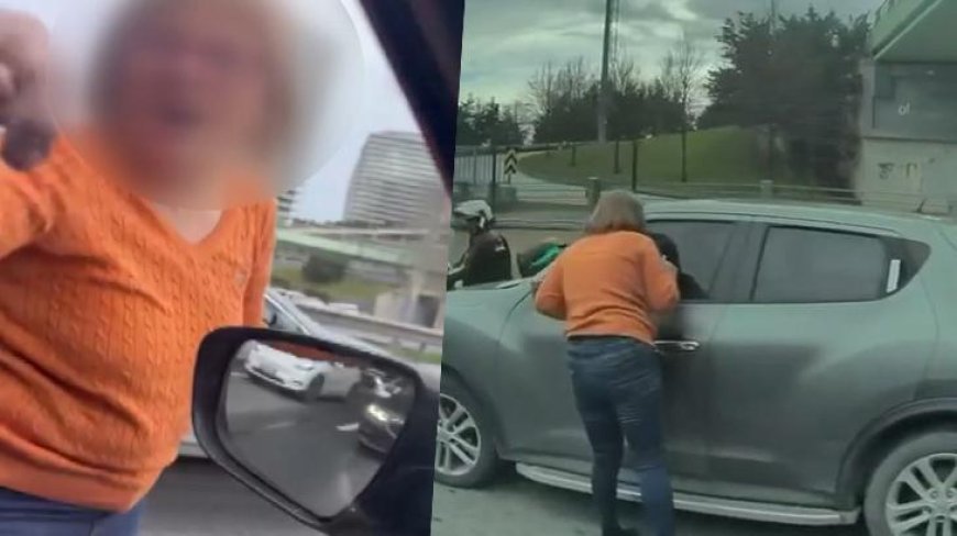 Şişli’de kadın sürücüler arasında trafik kavgası! Otomobilin önünü kesti, aynasını kırdı