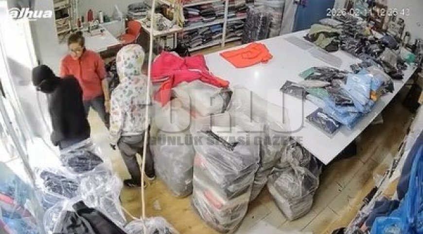 Zorla para isteyen yüzü maskeli şahısları tokatla kovdu