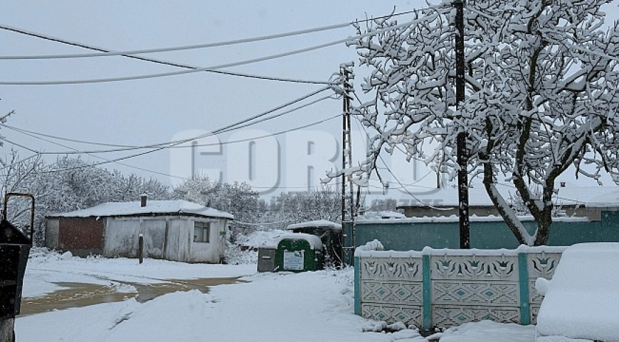 Tekirdağ’ın yüksek kesimleri karla kaplandı