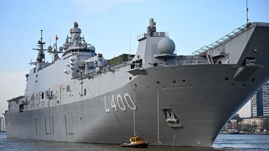 TCG Anadolu'ya Rotterdam Limanı'nda büyük ilgi! Hollanda basını: Etkileyici görüntü