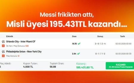 Messi frikikten attı, Misli üyesi 195.431TL kazandı…