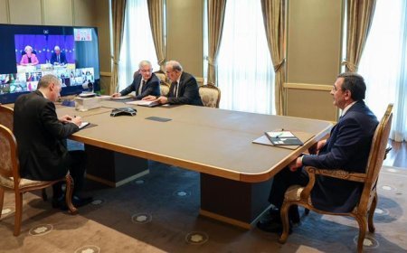 Cumhurbaşkanı Yardımcısı Yılmaz, İran'daki gelişmelerin ele alındığı çevrim içi liderler toplantısına katıldı