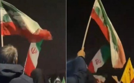 Saldırılar devam ederken Tahran sokaklarında tekbir sesleri yükseldi