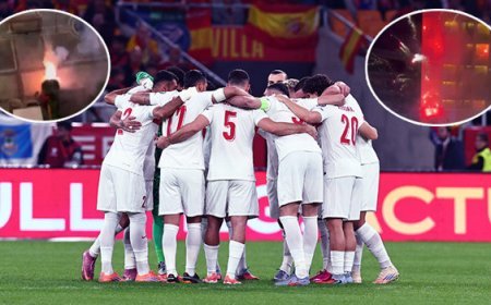 Kosova maçı öncesi A Milli Takım'ın kaldığı otele havai fişekli saldırı!