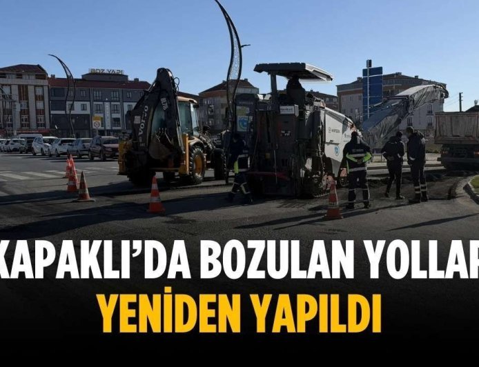 Kapaklı’da bozulan yollar yeniden yapıldı