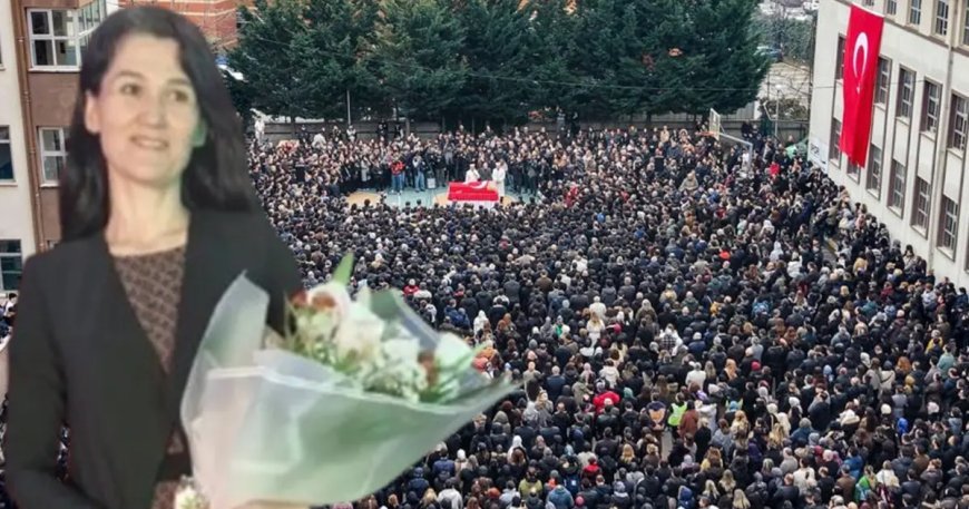 Görev yaptığı okulda öldürülen Fatma Nur öğretmene gözyaşlarıyla veda