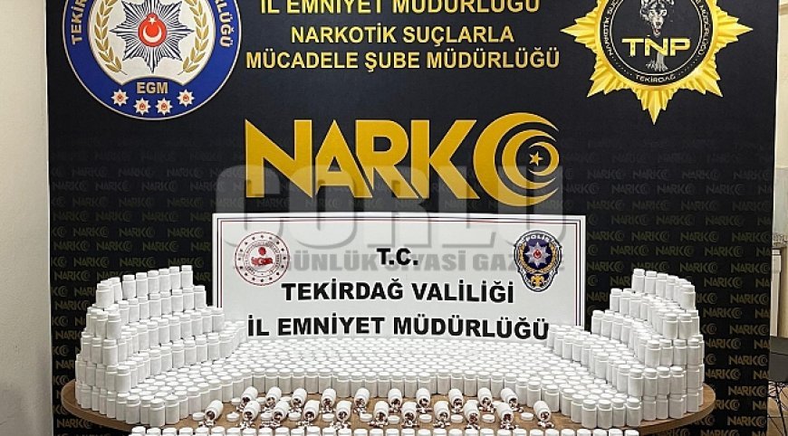 Tekirdağ'da torbacının zulasından 81 bin 700 sentetik ecza çıktı