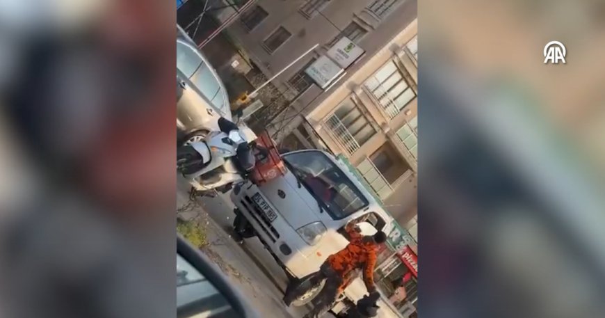 Trafikte kasklı saldırı. Kamyonetin camını kıran kişiye para cezası