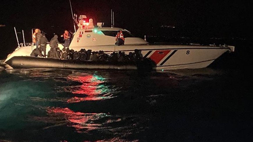 Balıkesir açıklarında 39 düzensiz göçmen kurtarıldı