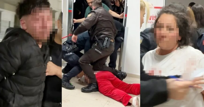 Ortalığı birbirine kattılar; Oğlu sevgiliyi bıçakladı, annesi polisi tokatladı