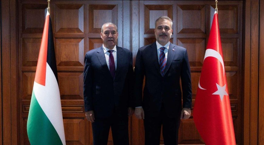 Dışişleri Bakanı Hakan Fidan, Filistin Devlet Başkanı Yardımcısı Şeyh ile bir araya geldi