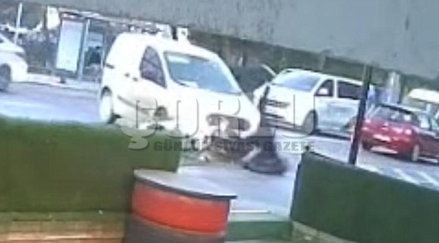 Çorlu'da otomobille çarpışan motosikletlinin yaralandığı kaza kamera