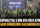 Kapaklı’da 3 bin 850 kilo atık geri dönüşüme kazandırıldı