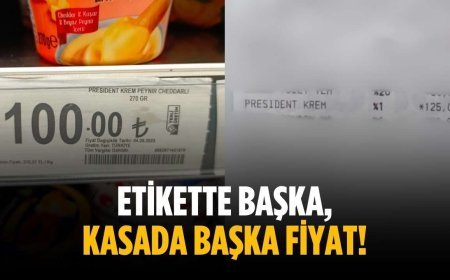 Etikette başka, kasada başka fiyat!